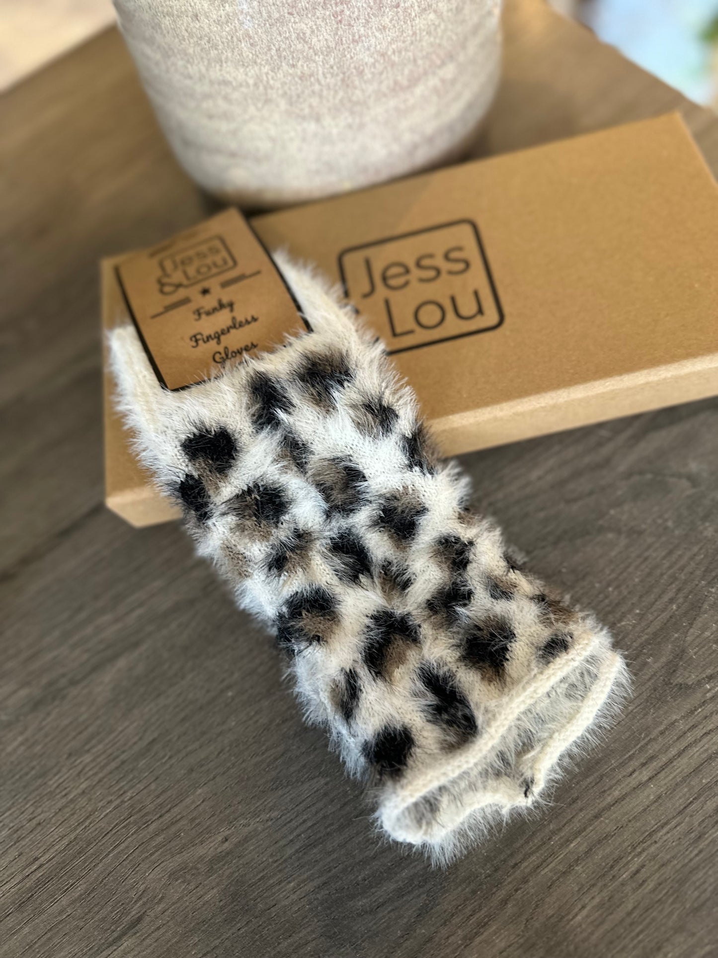 Leopard Fingerless Gloves