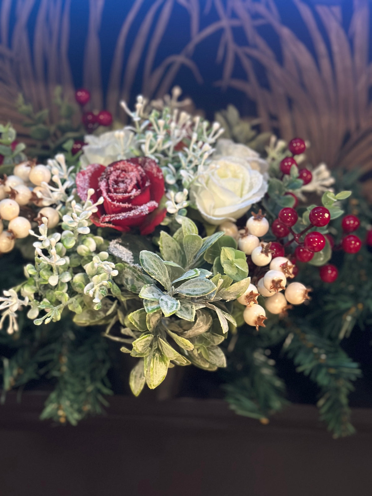 Faux Christmas Memorial Pot