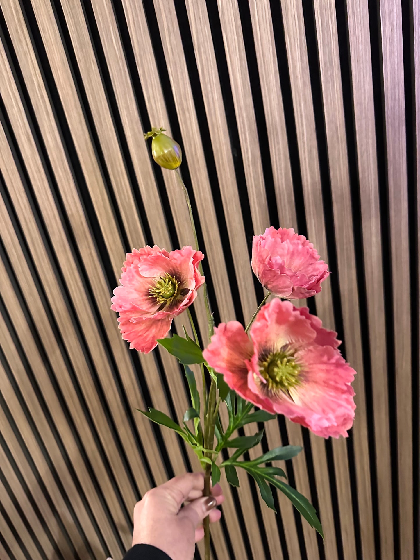 Faux Poppy Stem - Choice of Two Colours