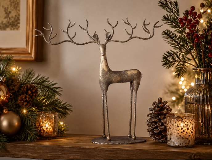Stunning Metal Reindeer Decor