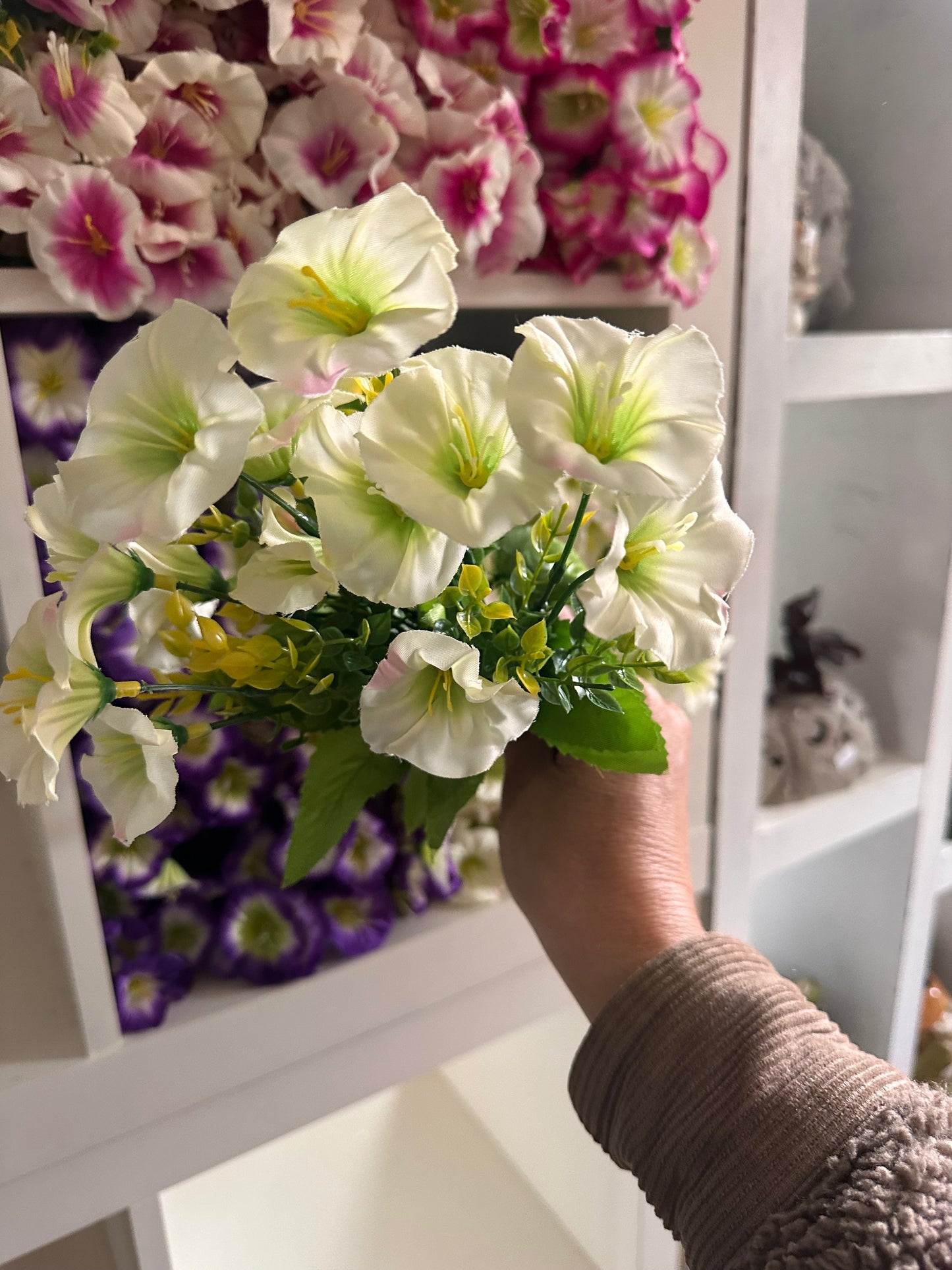 Morning Glory Bunch Faux Flower 32cm Variety of Colours