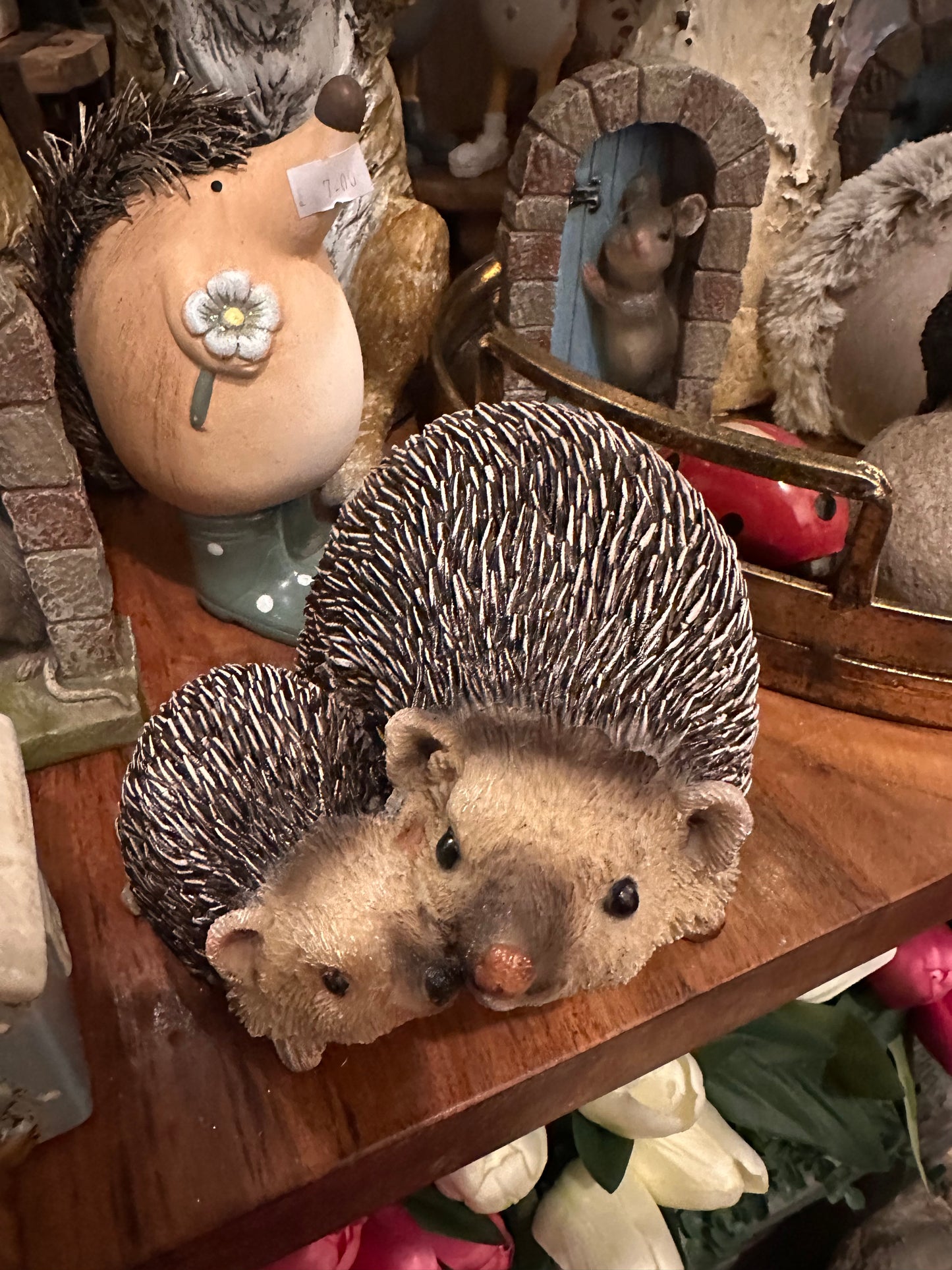Decorative Mother & Baby Hedgehogs