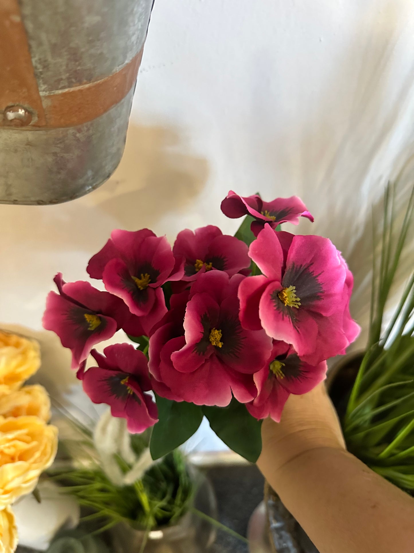 Faux Pansy Bunch | 8 Choices