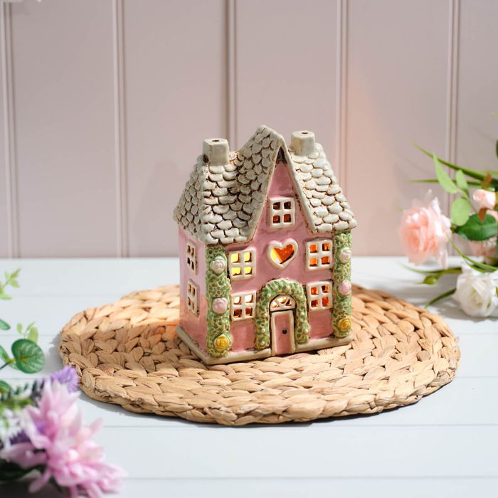 Cottage Garden Stonewear Tealight House