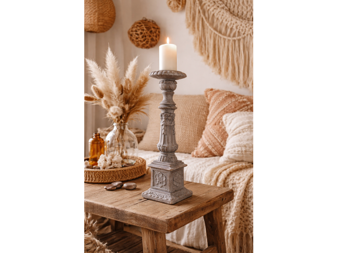 Stunning Vintage Style Tall Candlestick