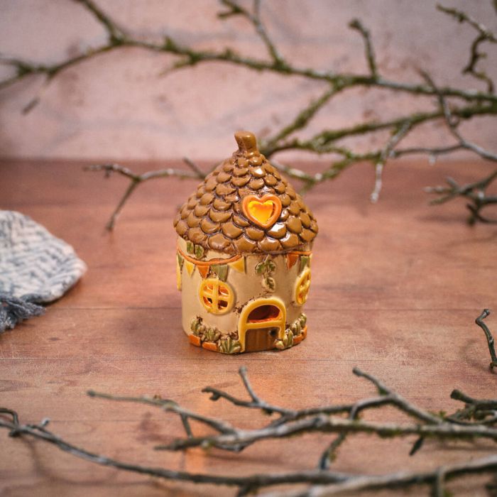 Stonewear House with Brown Roof with Heart