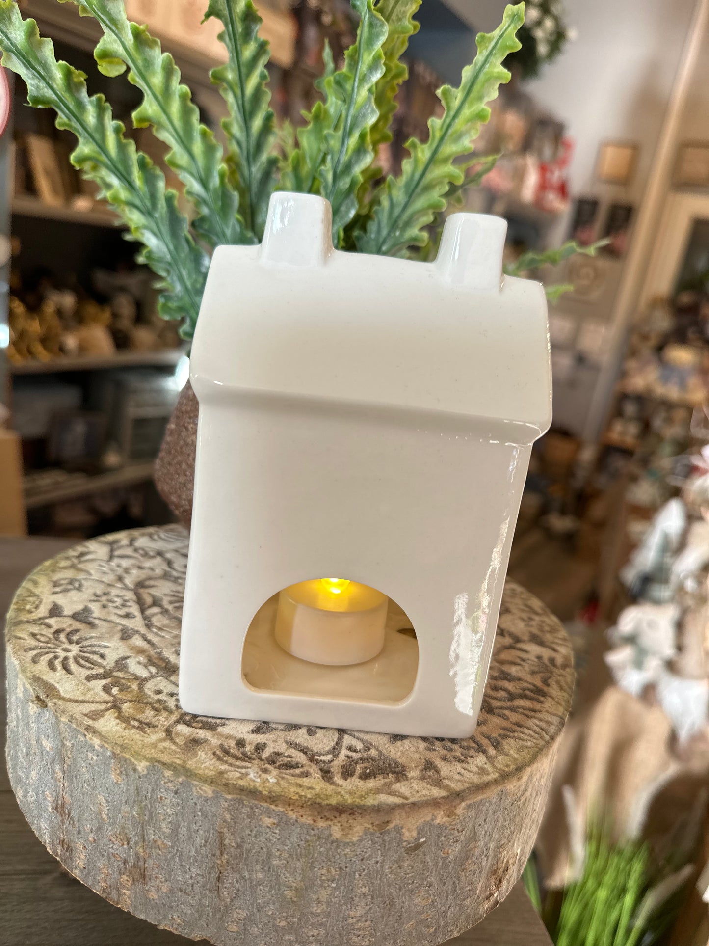 Ceramic Light Up Heart Decorative House