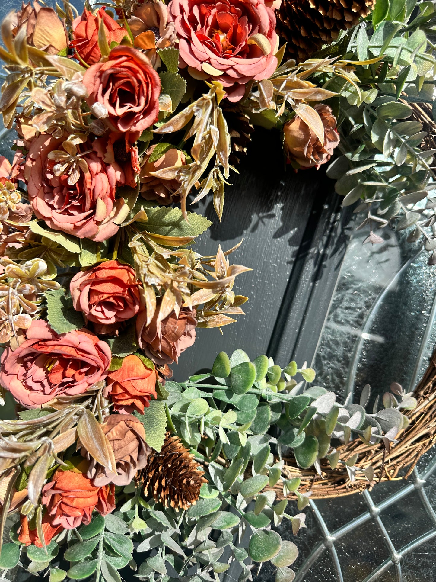 Vintage Style Wreath with Pinecones