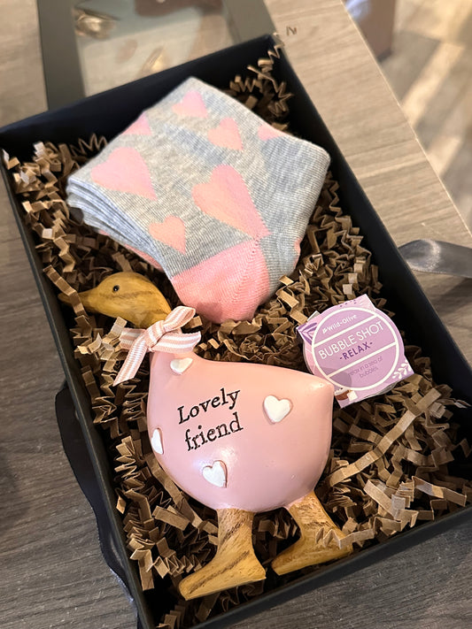 Friend Gift Boxes with Pink Duck