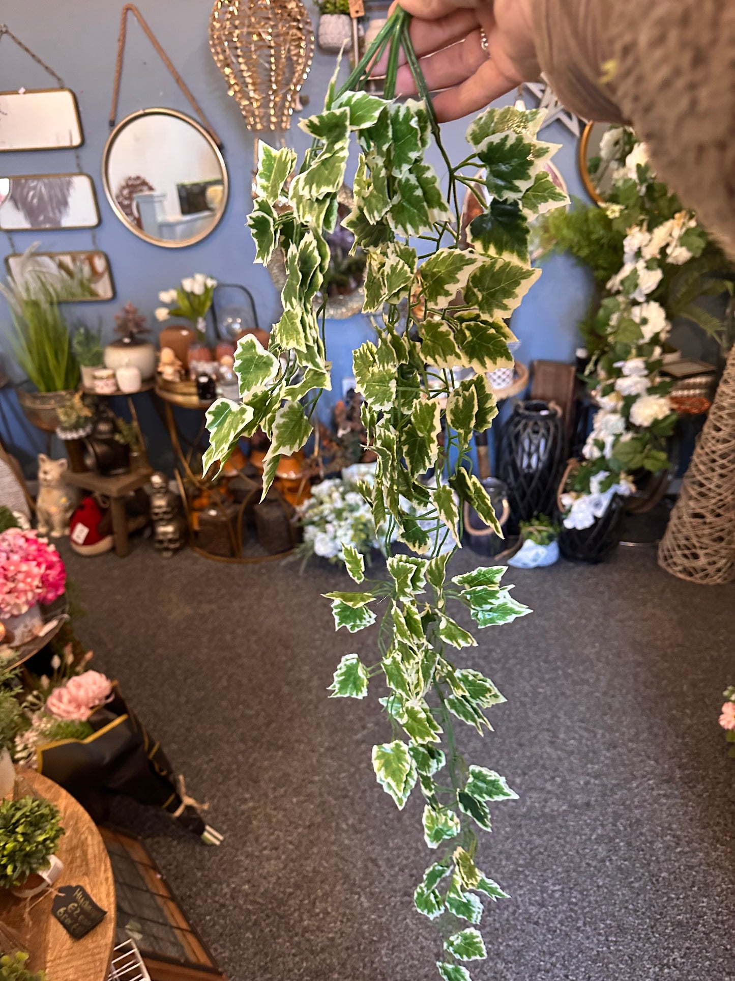 Trailing Variegated Faux Ivy