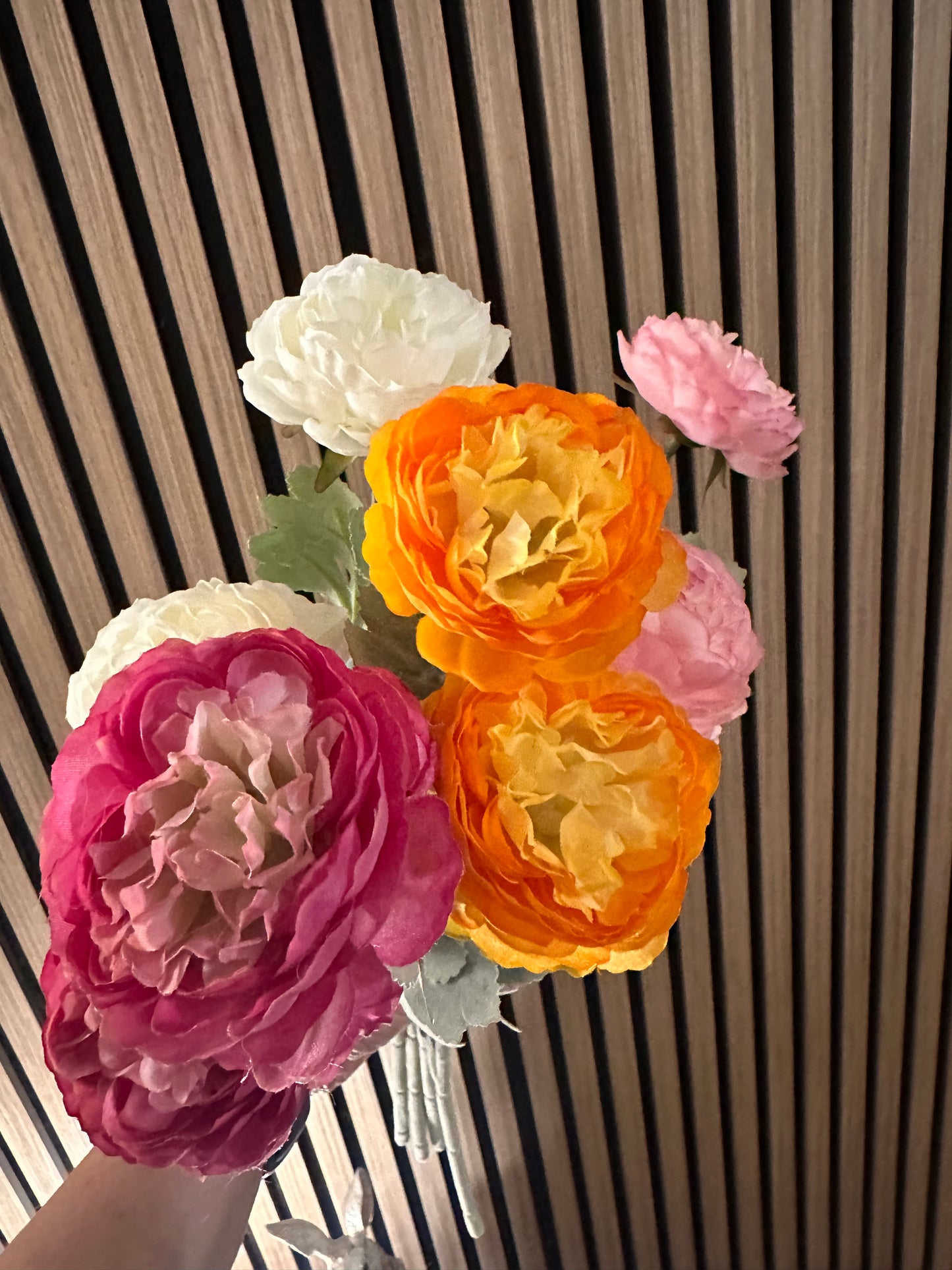 Faux Ranunculus Spray | Choice of Four Colours