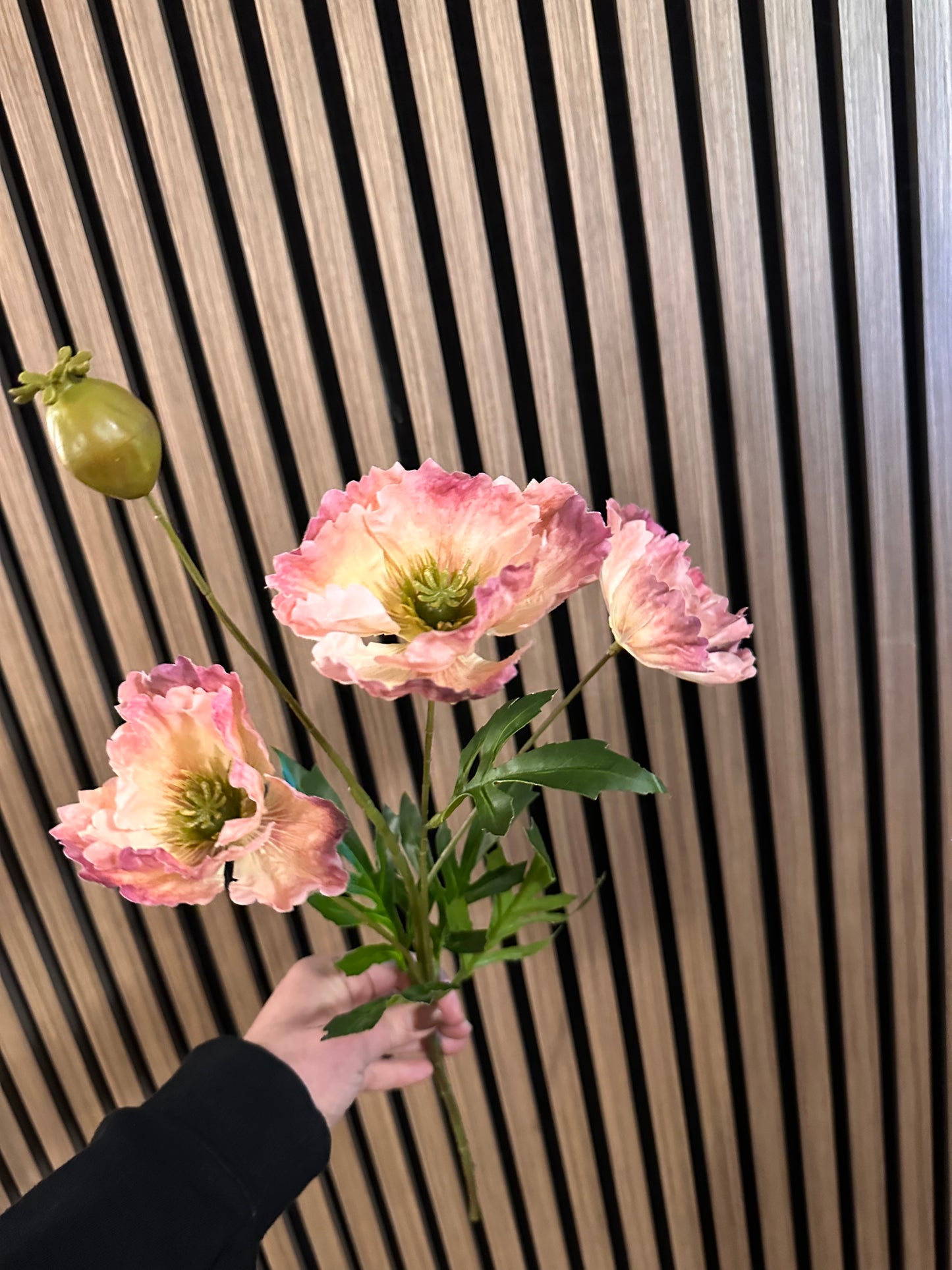 Faux Poppy Stem - Choice of Two Colours