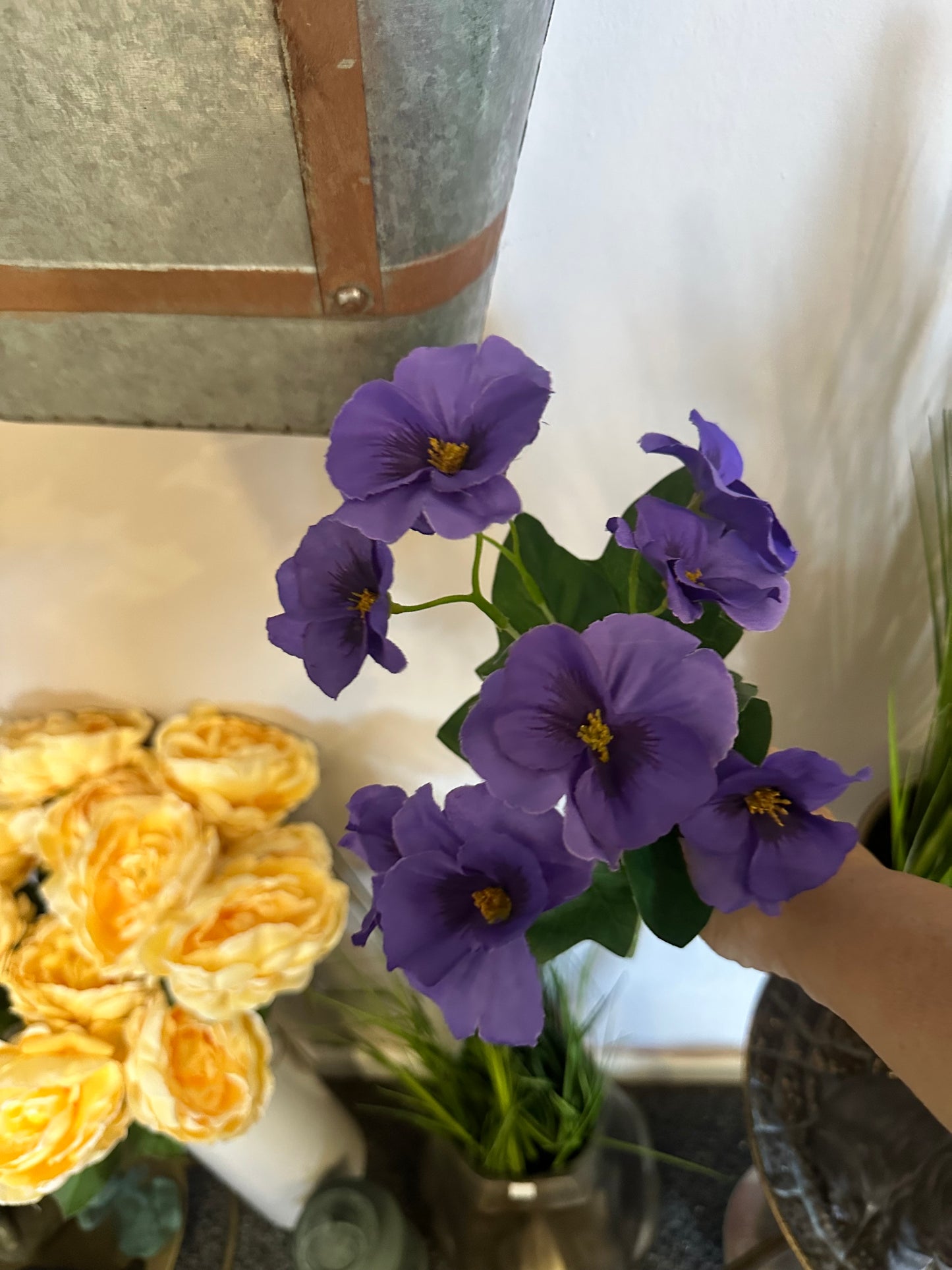Faux Pansy Bunch | 8 Choices