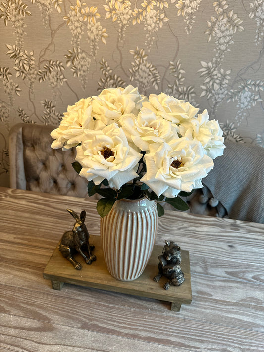 Ivory Long Stemmed Rose