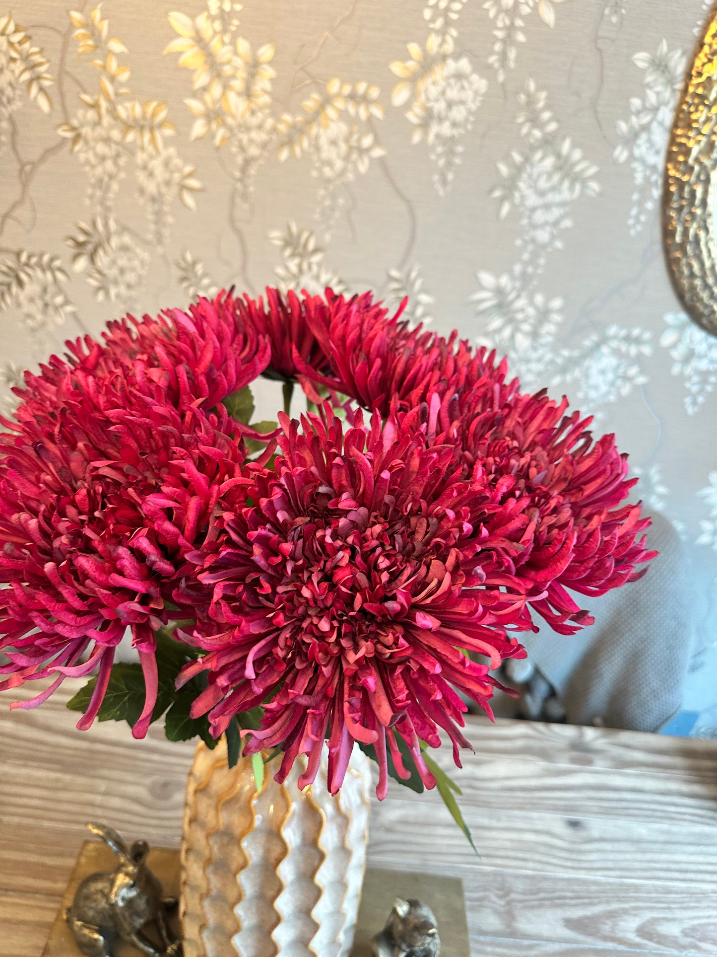 Faux Fuji Flower Stem ~ Magnenta