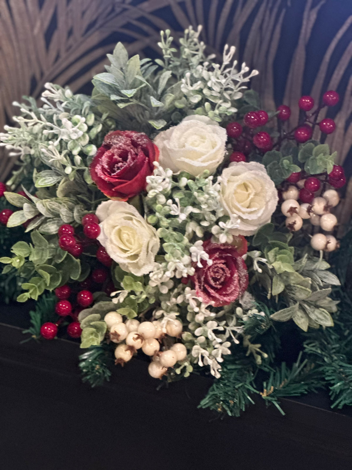 Faux Christmas Memorial Pot
