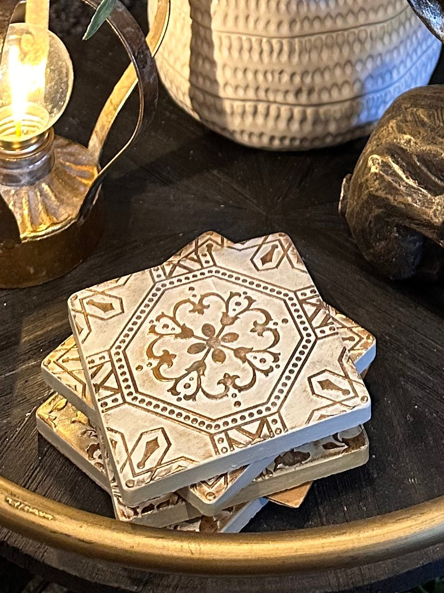 Gold Coasters Set of Four