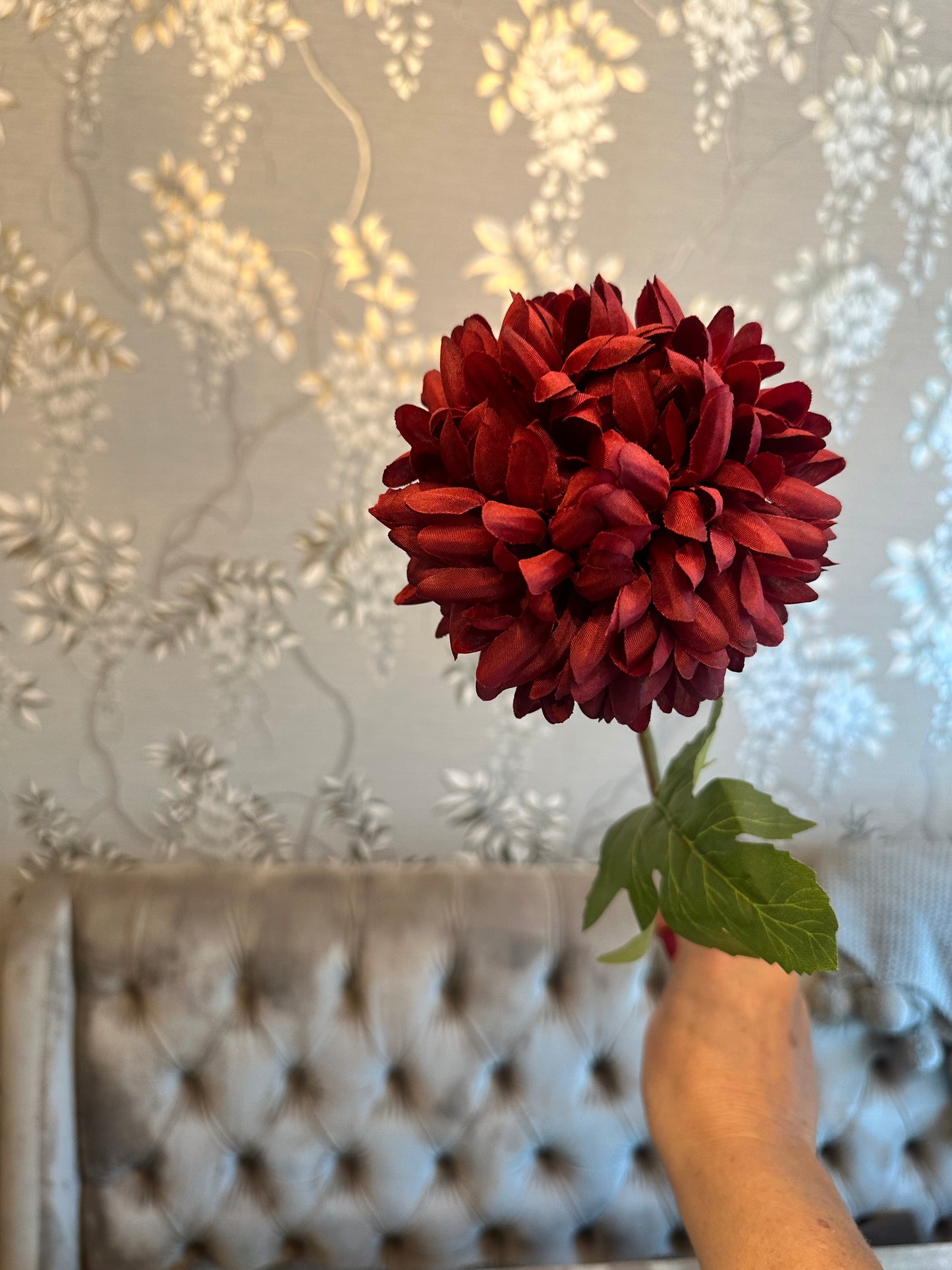 Pom Pom Stem Deep Red