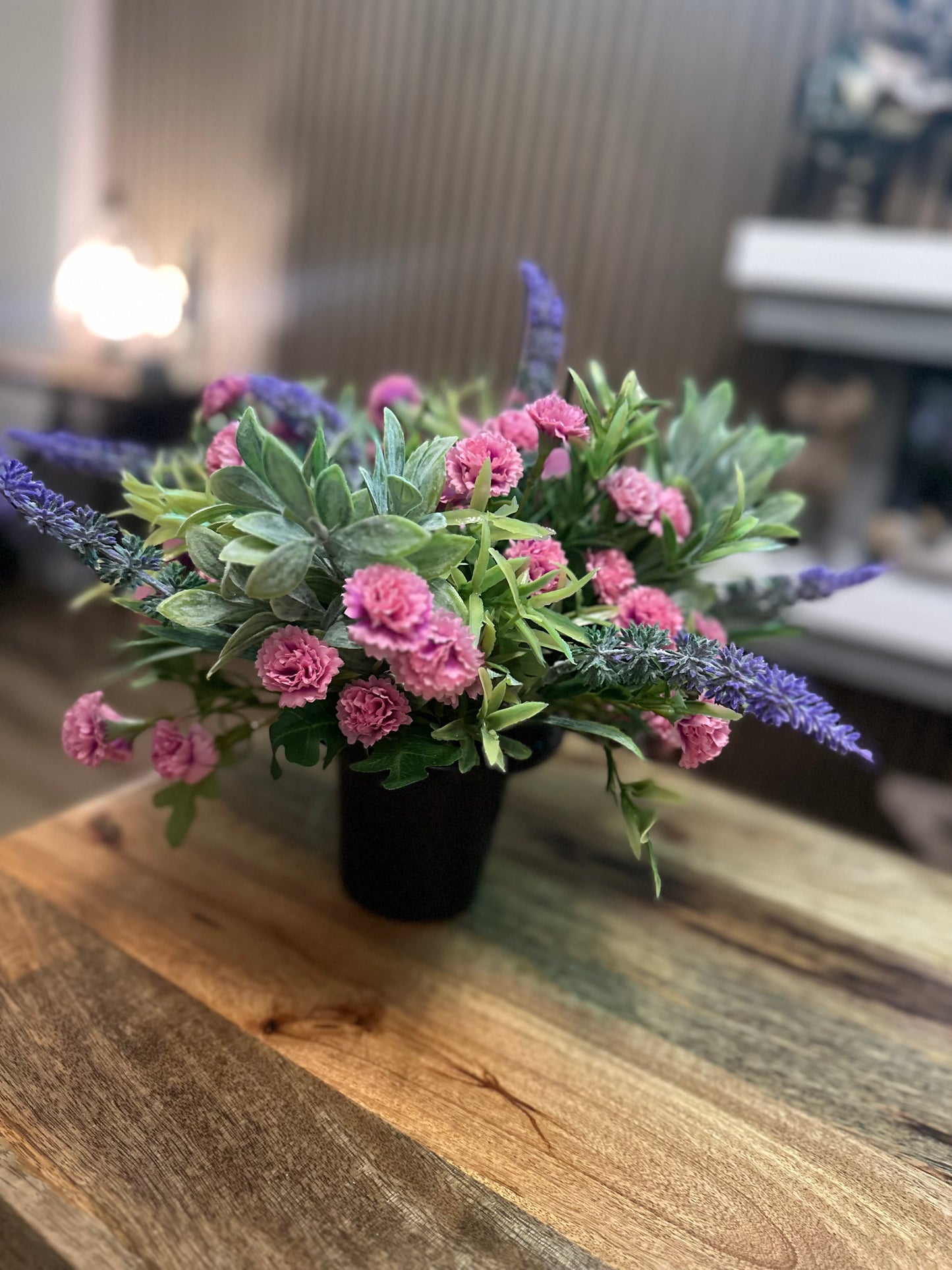 Faux Flower Memorial Pot