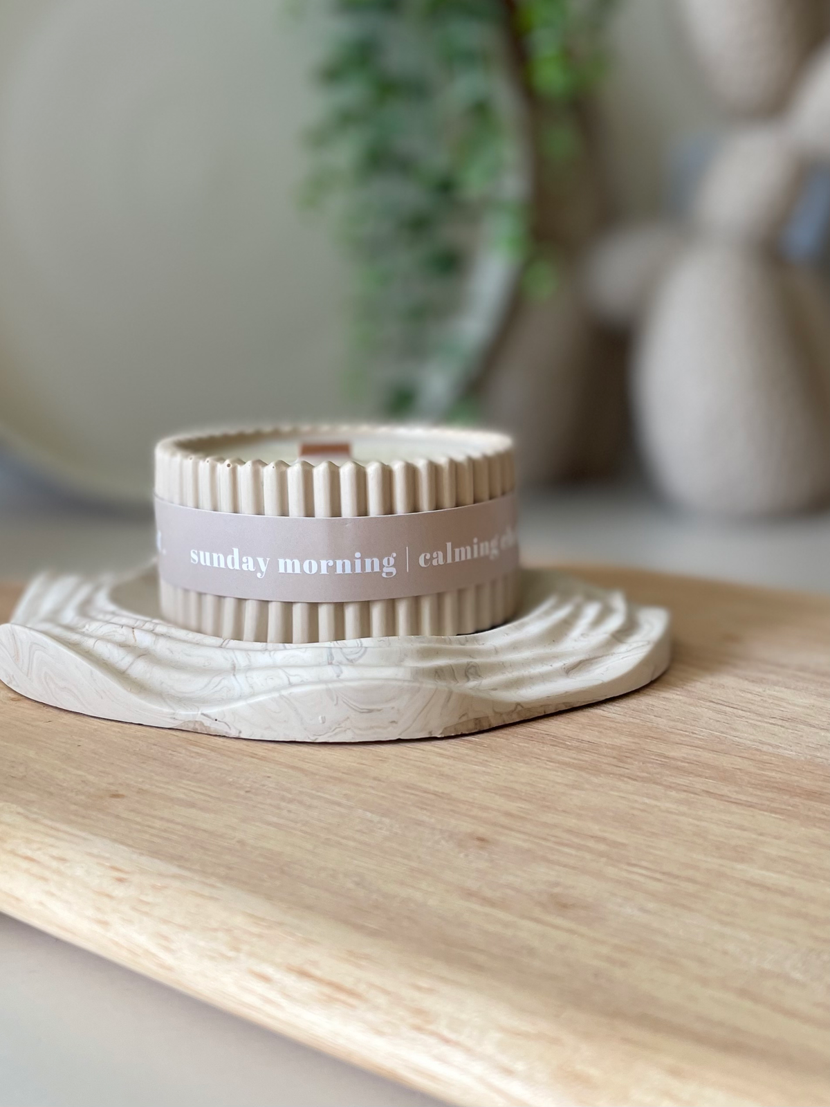Luxury Chamomile Scented Soy Wax Candle / Scandi Inspired