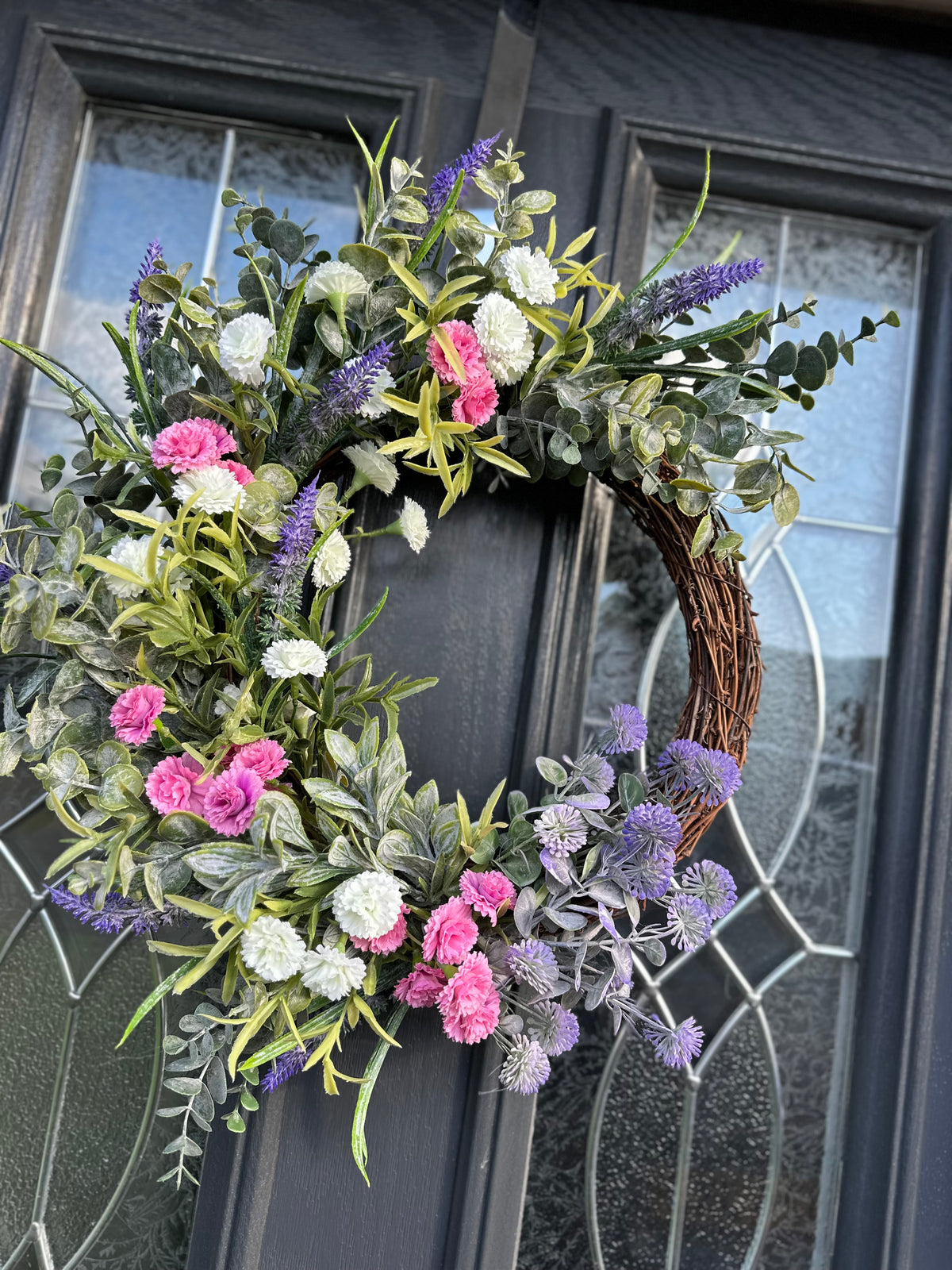 Faux Grapevine Wreath Cottage Style