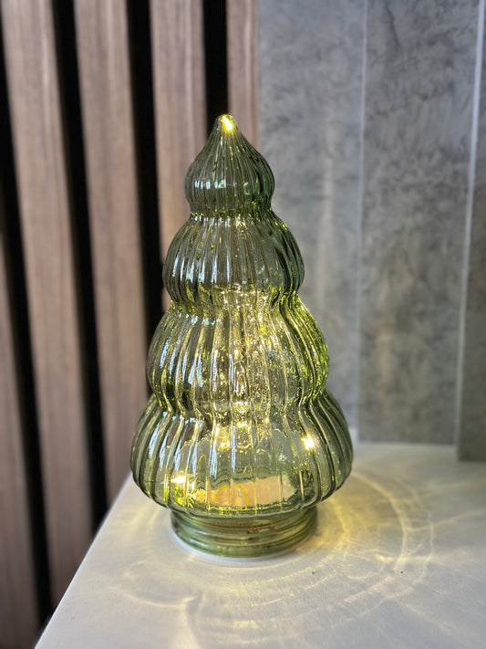 Decorative Green Glass Christmas Trees