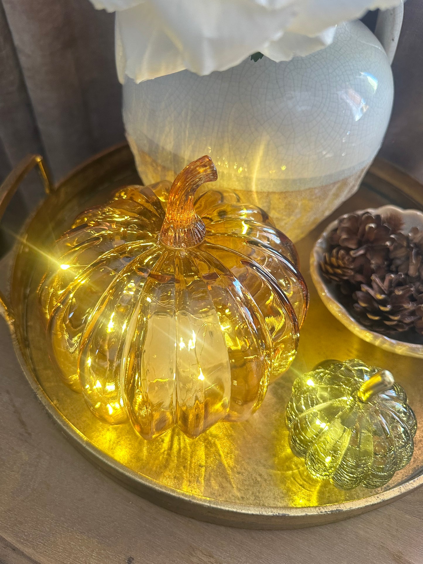 Glass LED Pumpkin