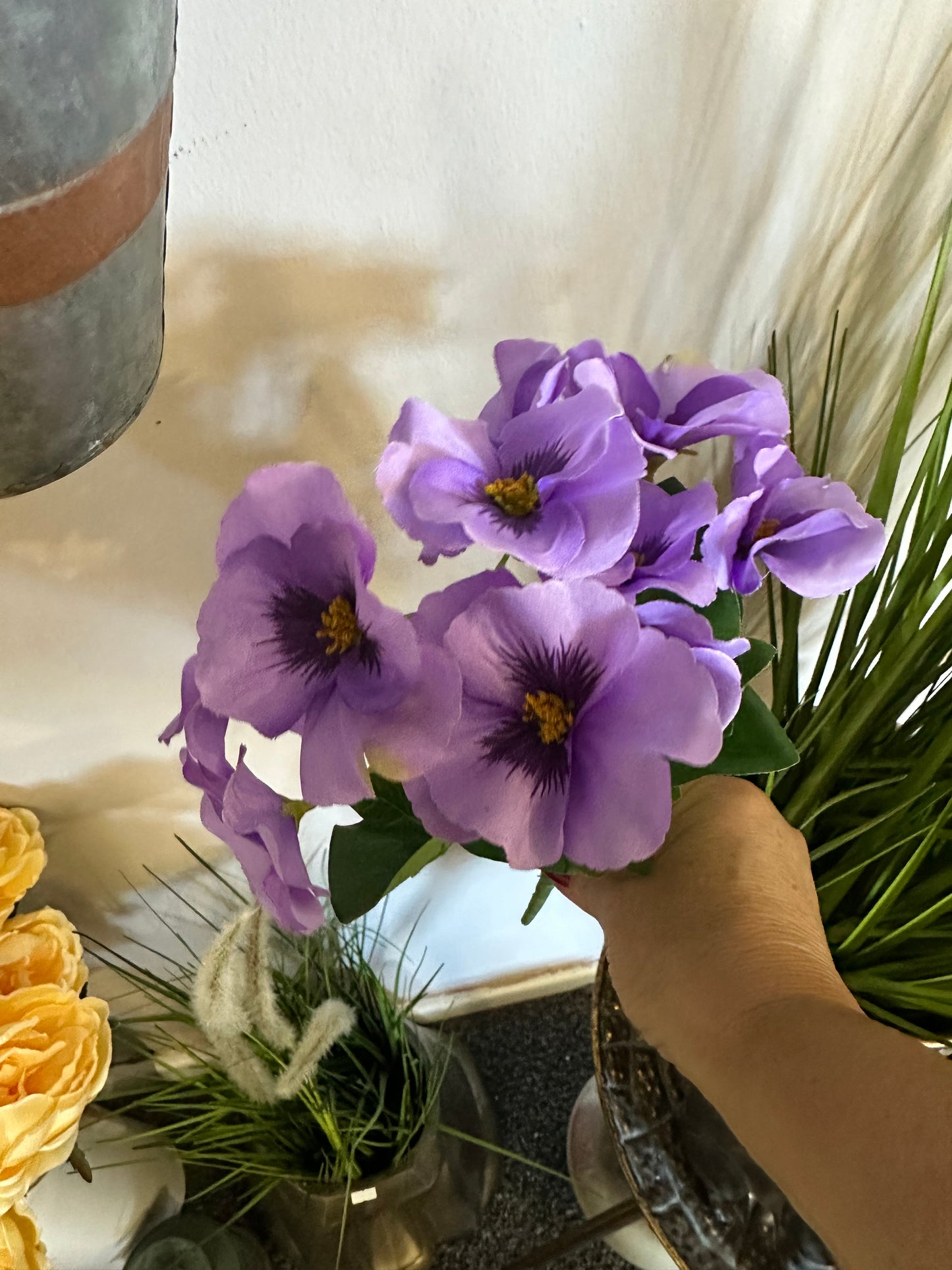 Faux Pansy Bunch | 8 Choices
