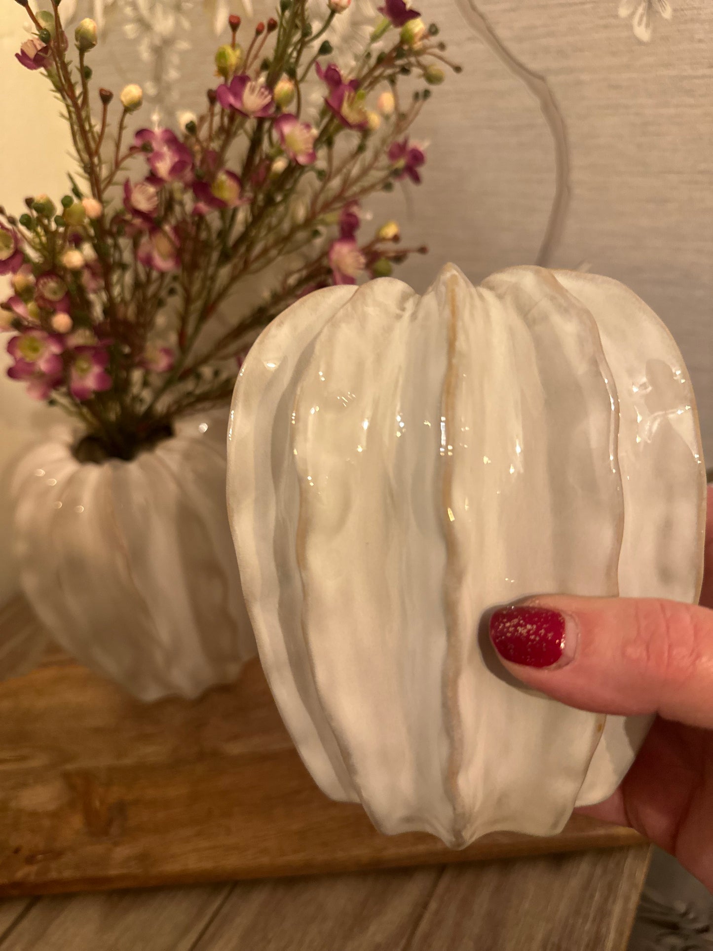 White Ceramic Pod Vase | Choice of 2 Sizes