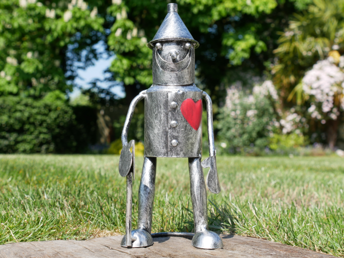Quirky Standing & Seated Tin Man - Garden Decor