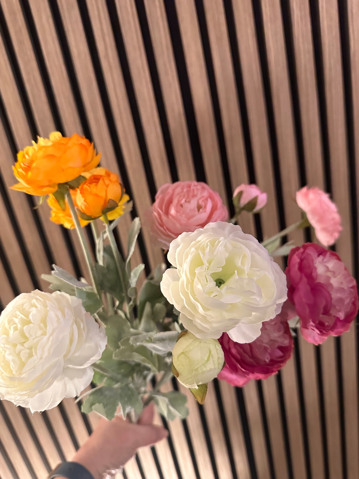 Faux Ranunculus Spray | Choice of Four Colours