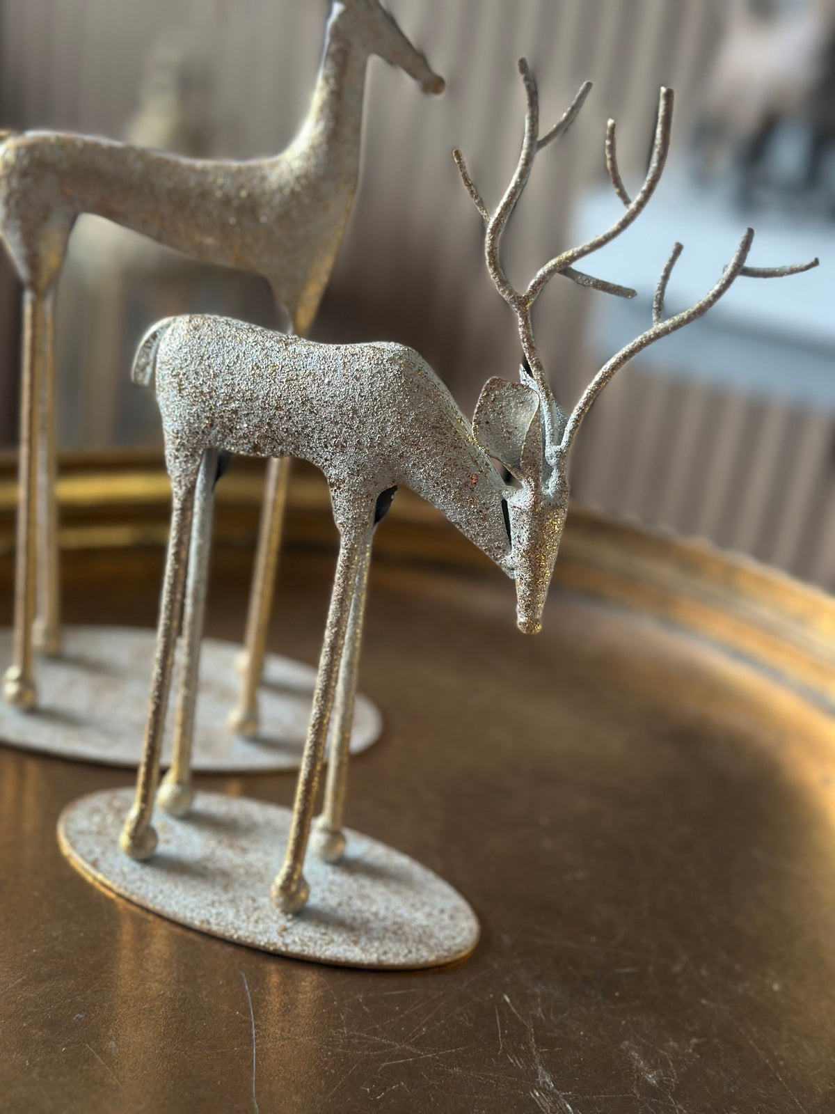 Metal Reindeers set of Two