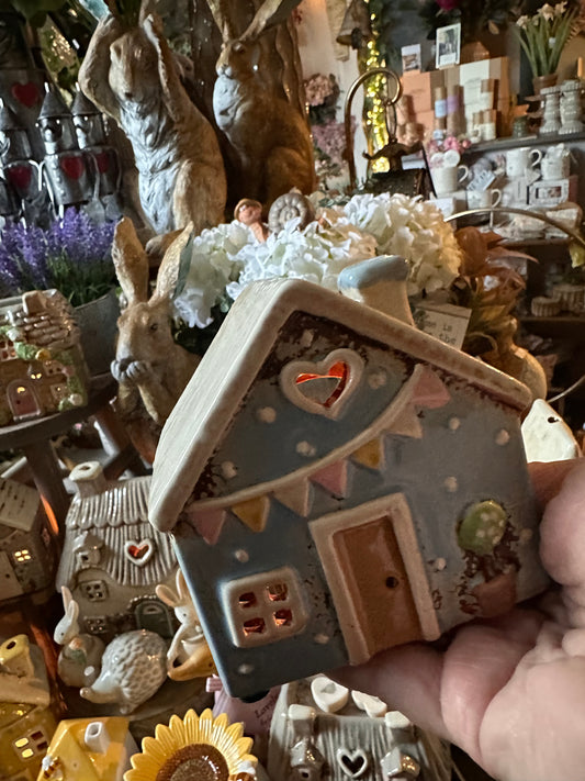 Stonewear Blue Tealight House