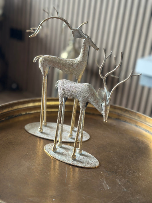 Metal Reindeers set of Two