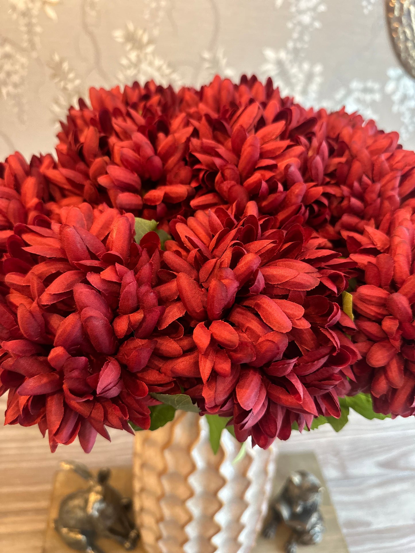 Pom Pom Stem Deep Red