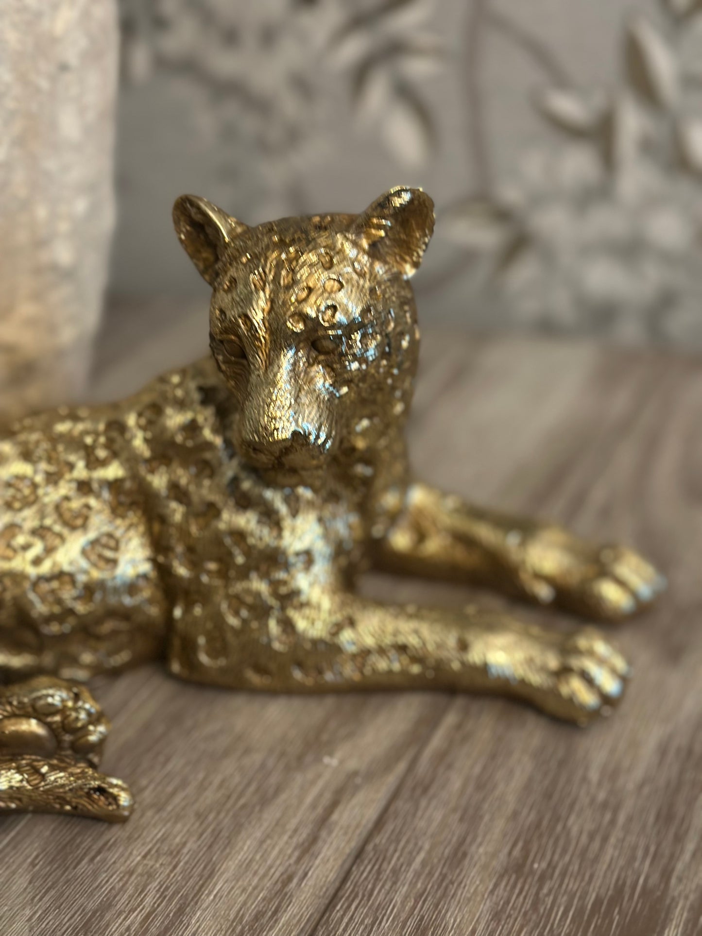 Gold Laying Leopard