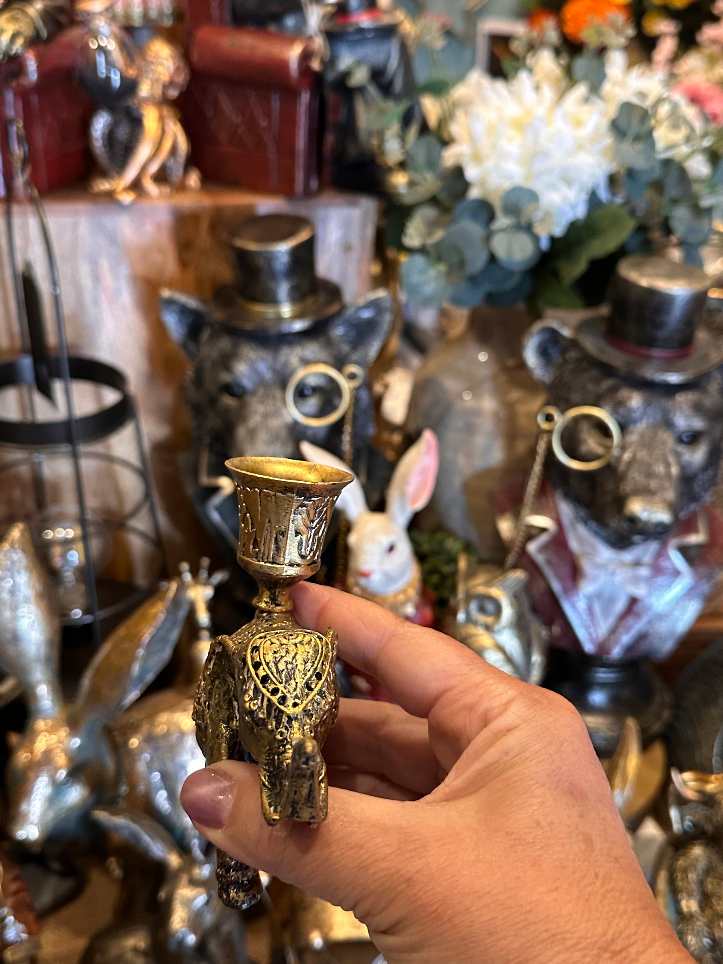 Elephant Taper Candle Holder