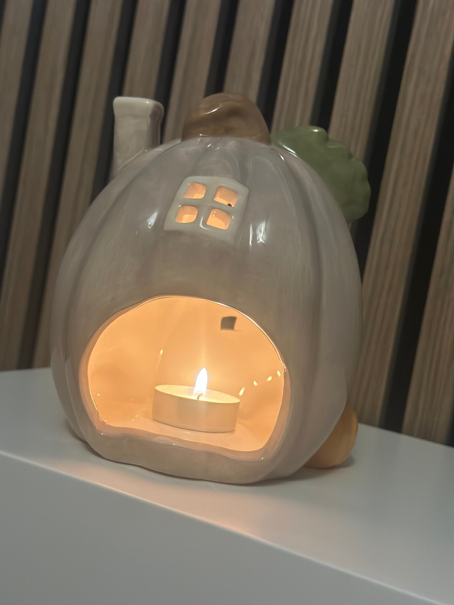 Pumpkin Shaped Tealight House