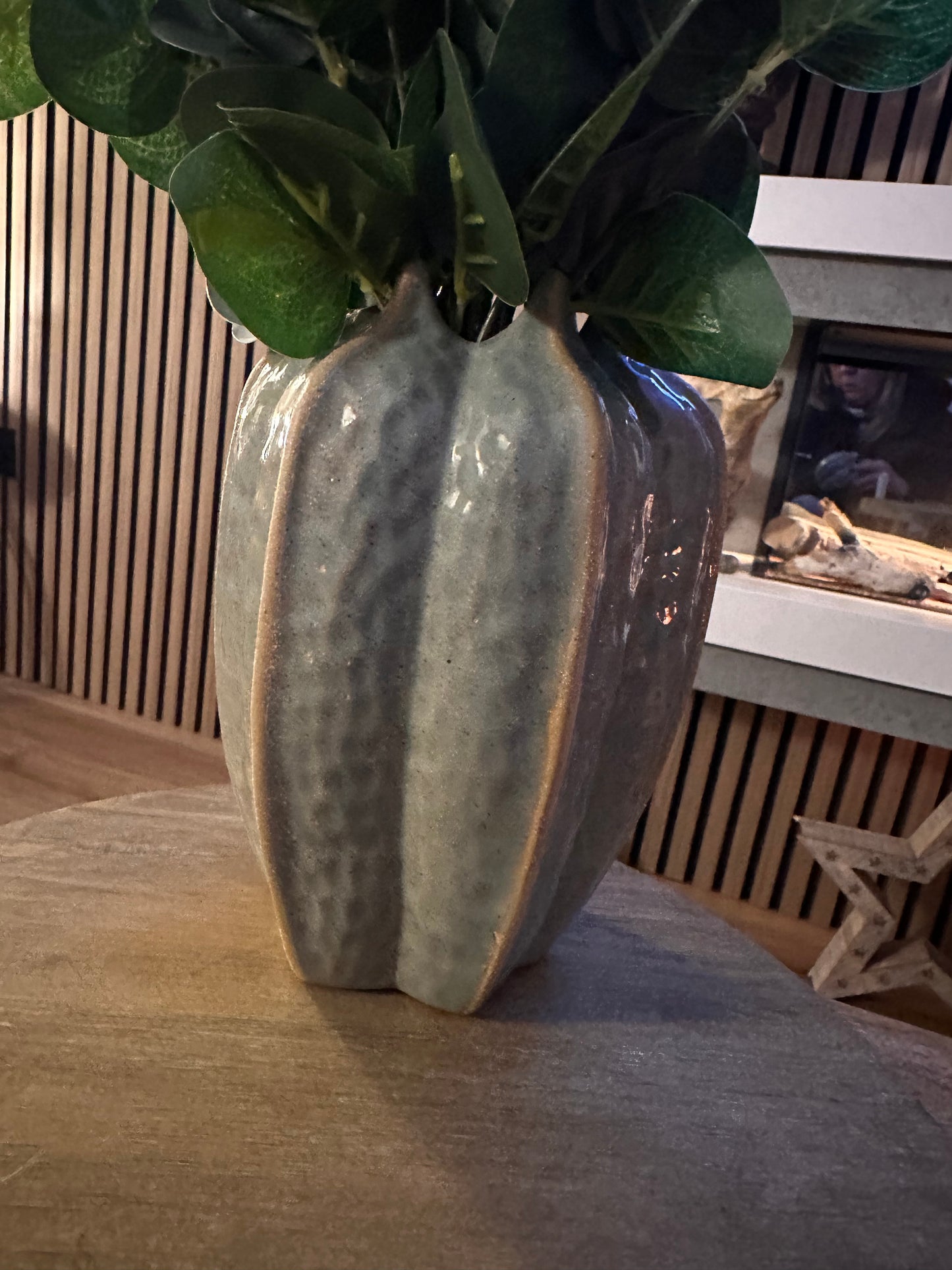 Stonewear Blue Pod Vase | Choice of Two Sizes