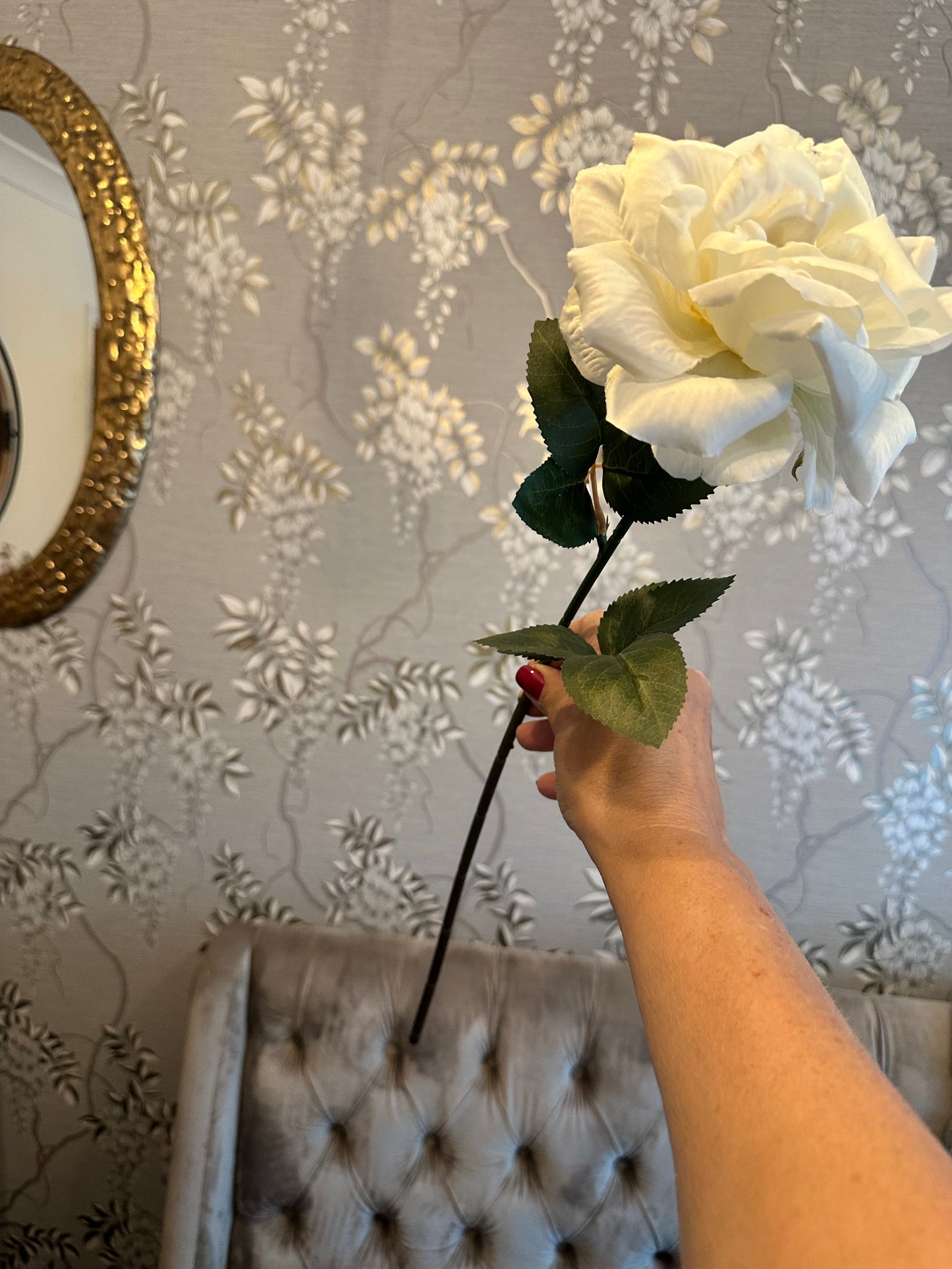 Ivory Long Stemmed Rose