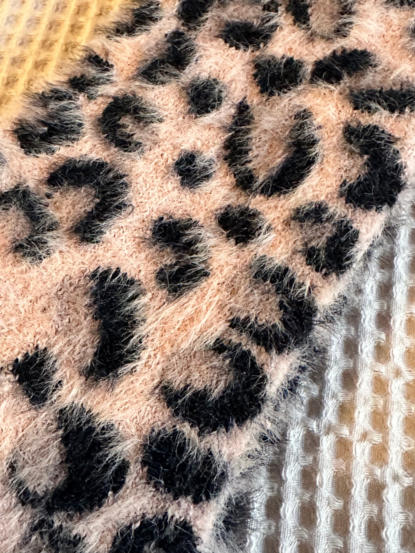 Pink Fluffy Leopard Print Ladies Accessories