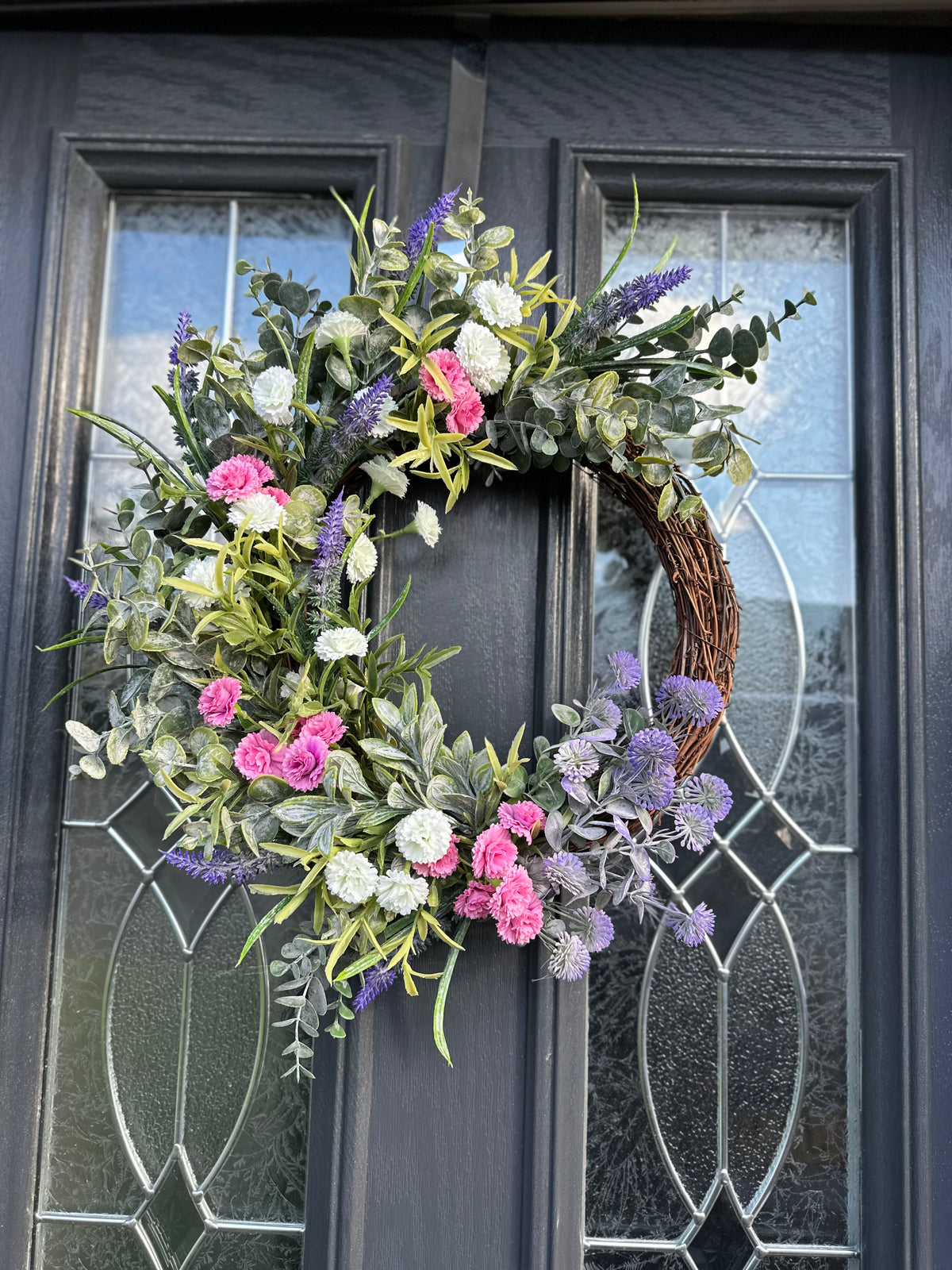 Faux Grapevine Wreath Cottage Style