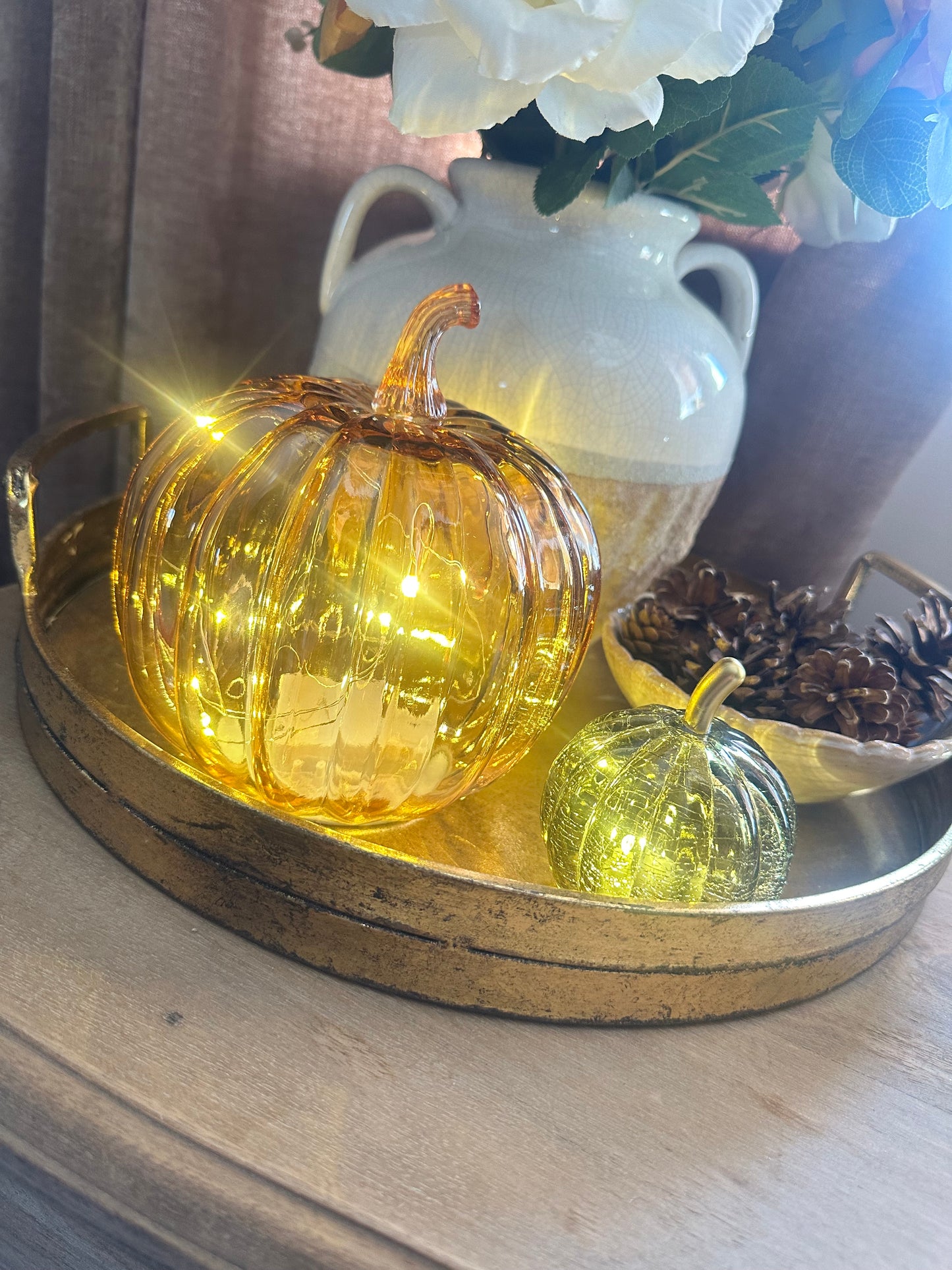 Glass LED Pumpkin