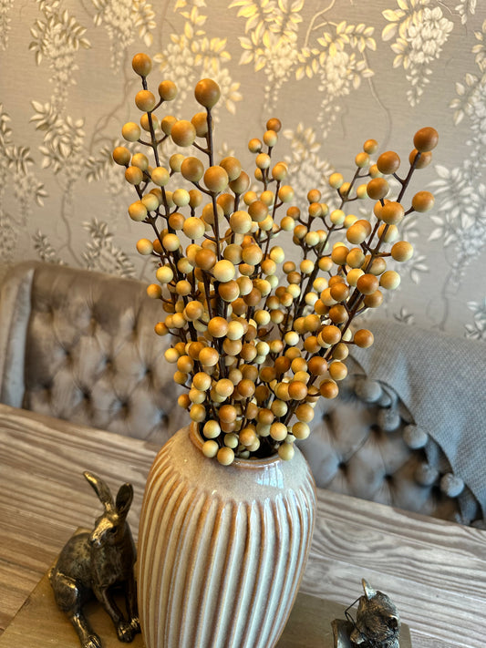 Faux Coffee Decorative Berry Stem