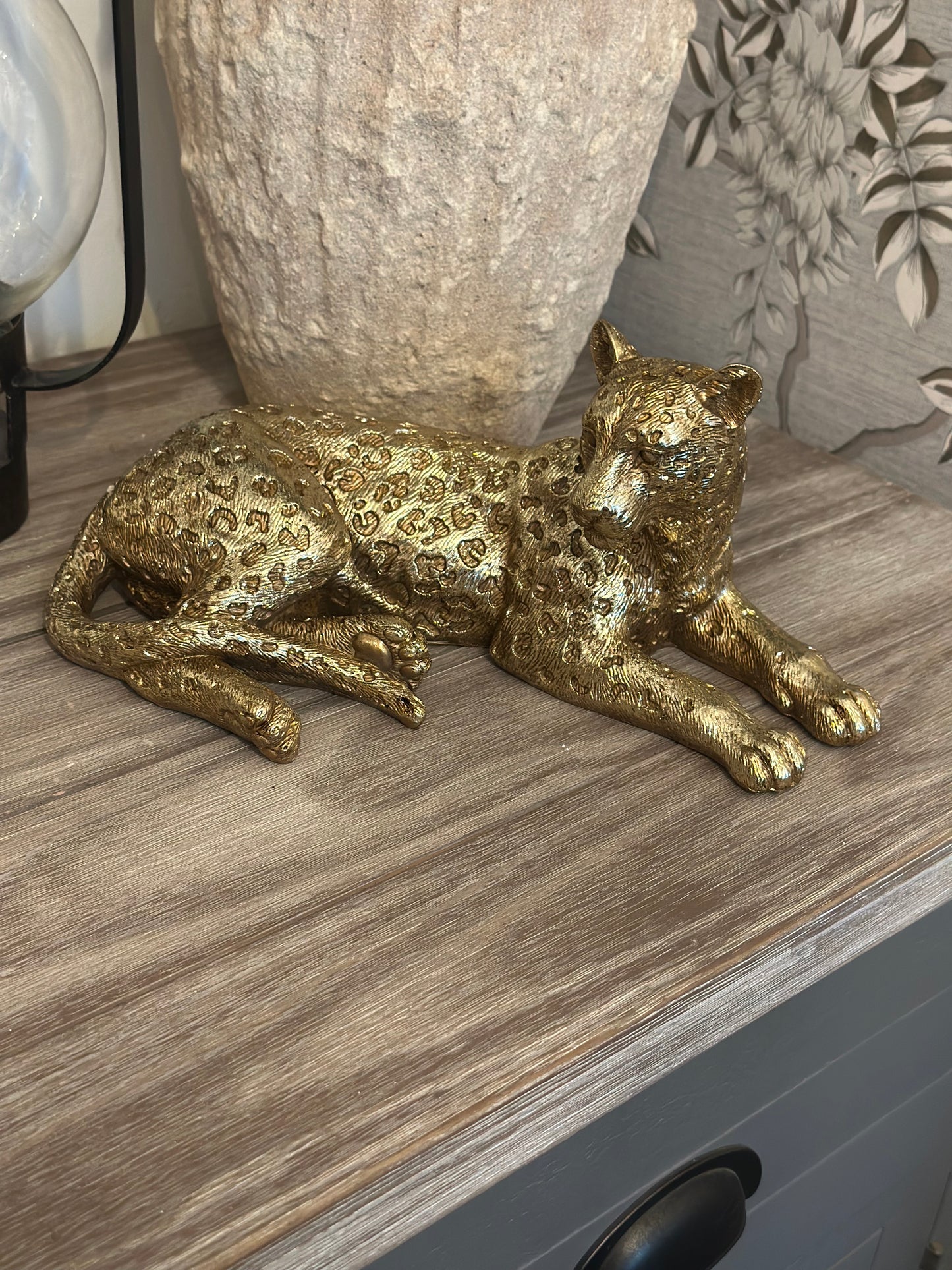 Gold Laying Leopard