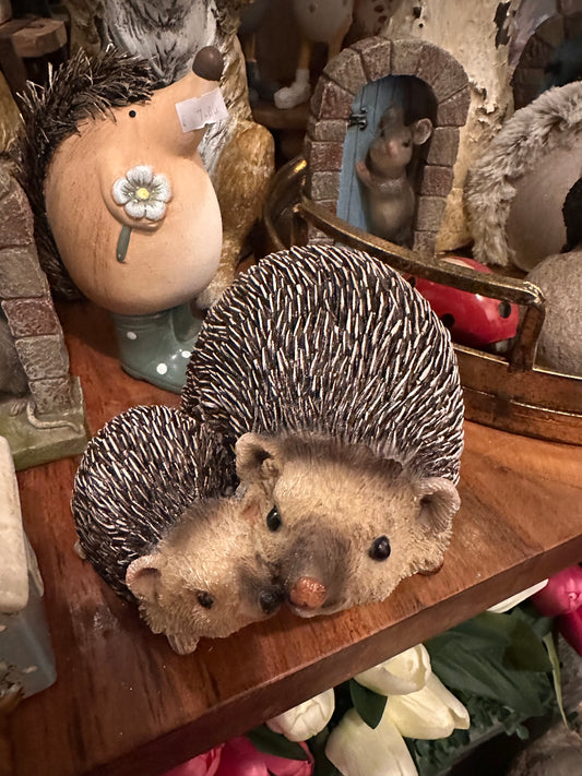 Decorative Mother & Baby Hedgehogs
