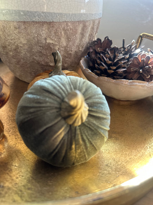 Luxury Velvet Pumpkins choice of two Colours