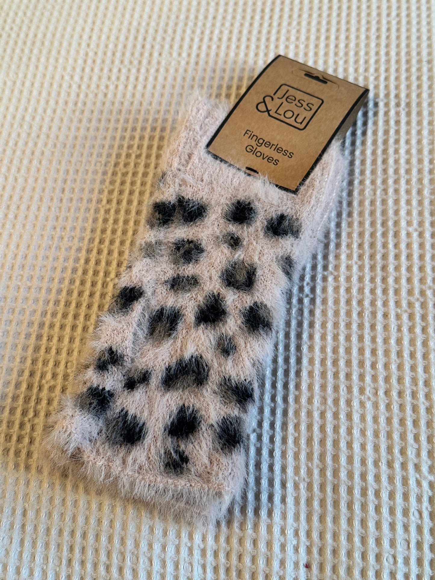 Pink Fluffy Leopard Print Ladies Accessories