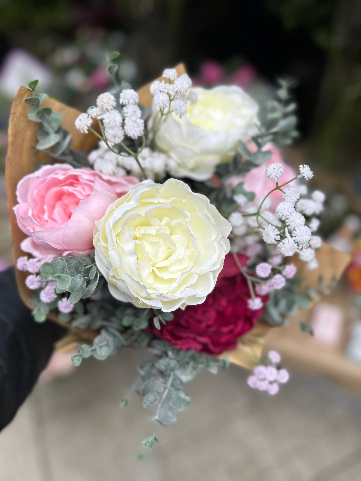 Rose Faux Flower Arrangement
