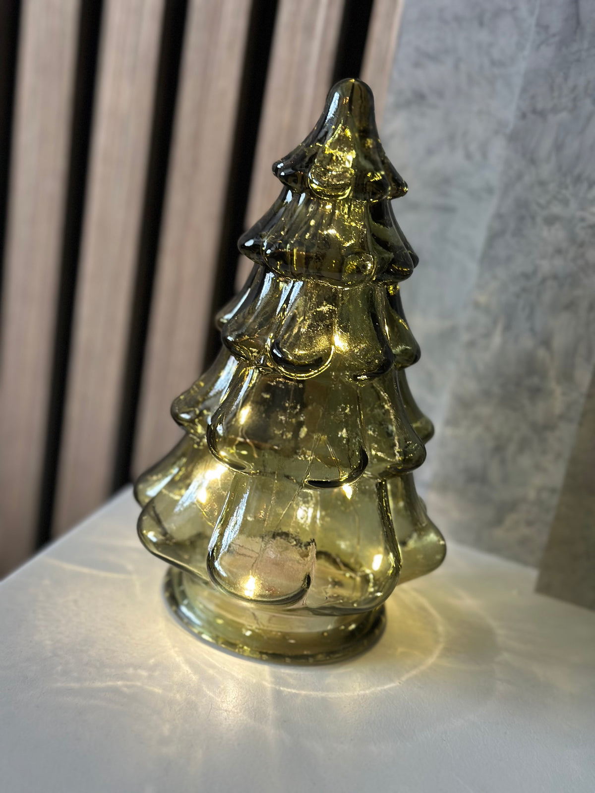 Decorative Green Glass Christmas Trees